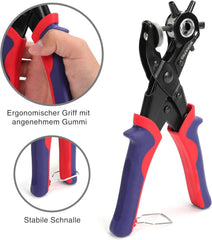 Revolverlochzange Puncher für Leder und Gürtel 6 Größen