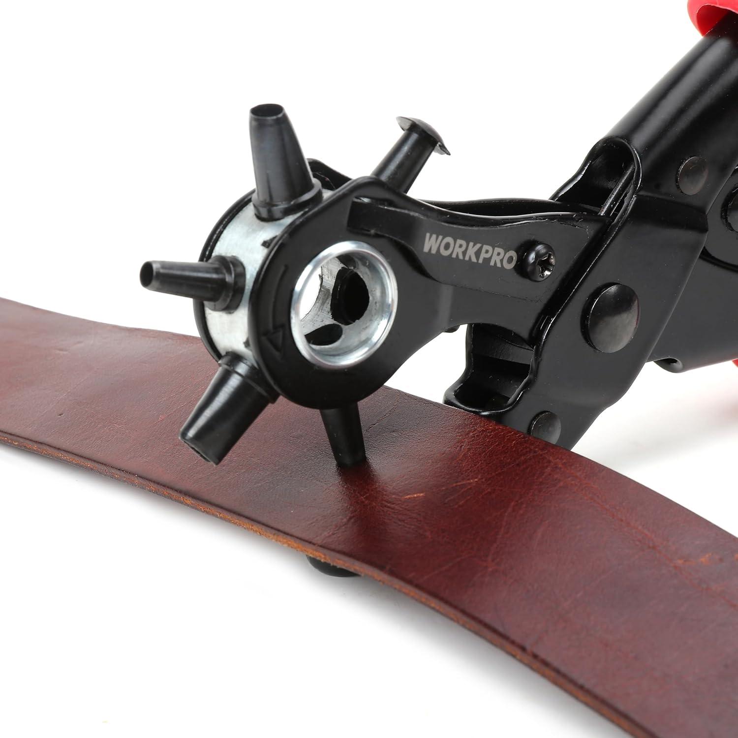 Lochzange Gürtel Leder Puncher 255mm Rund Rechteckig Oval 6 Stanzgröße