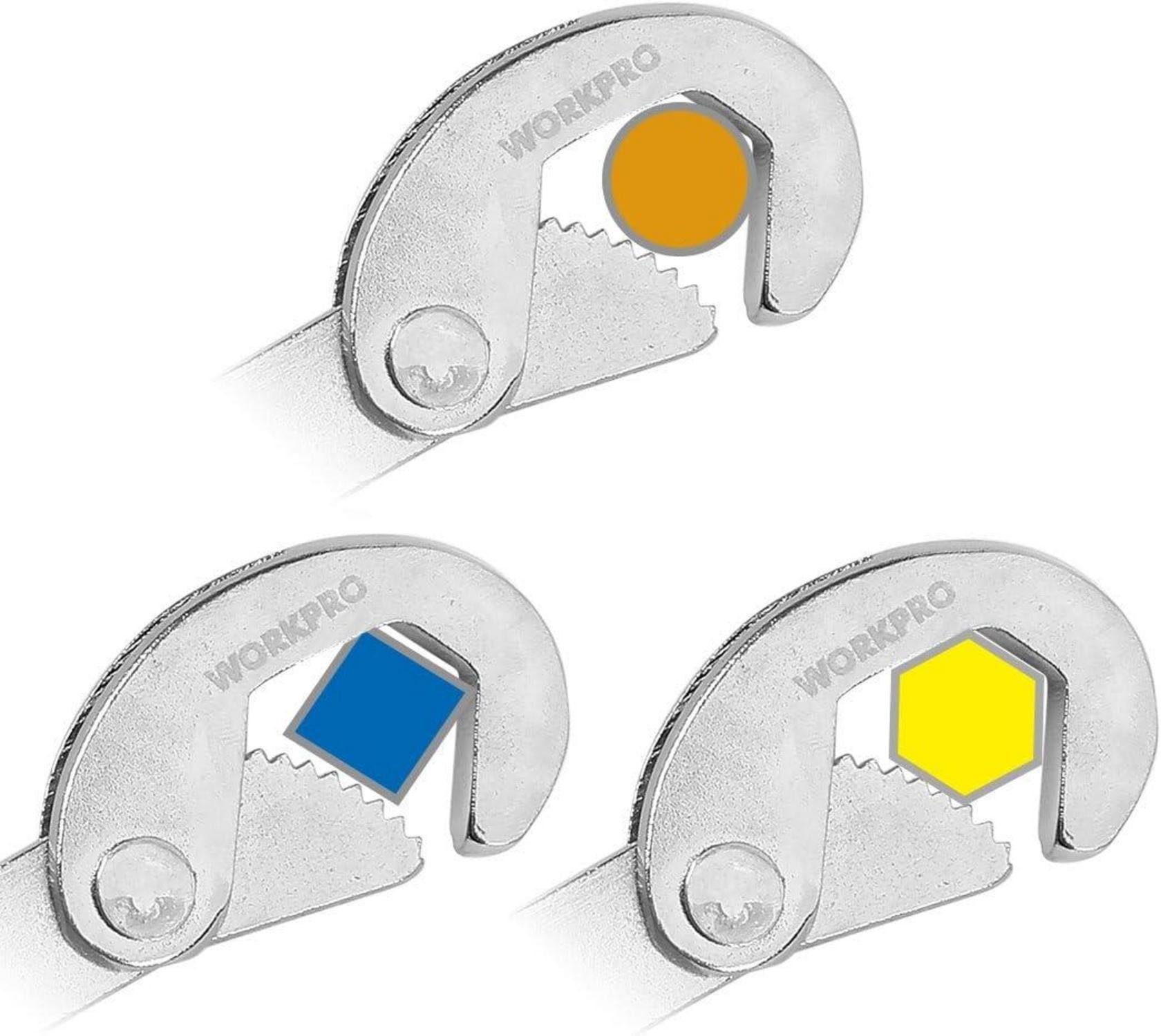 WORKPRO Multifunktions-Schraubenschlüssel Set 6-32mm Verstellbar 2-teilig