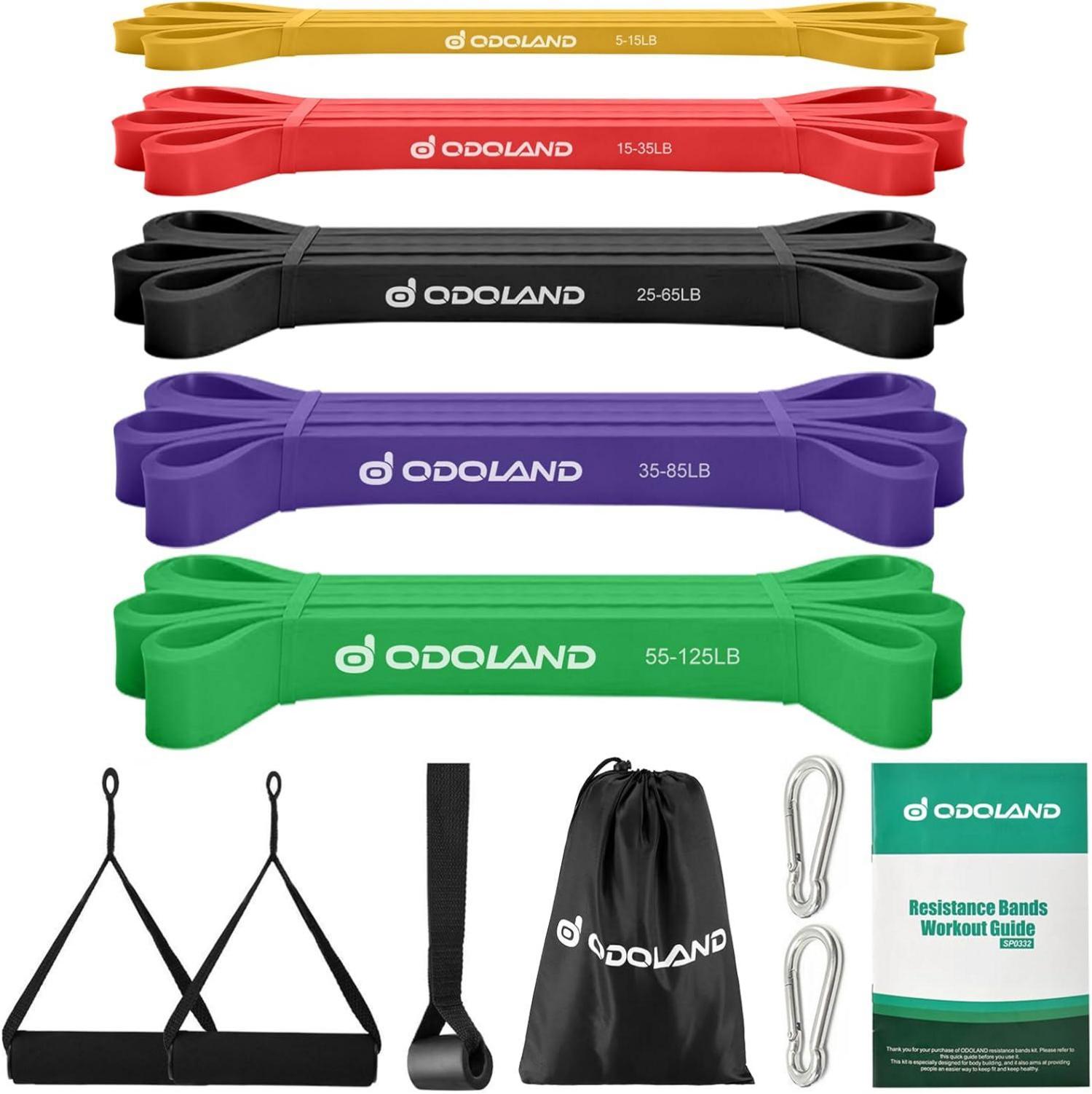 Resistance Band Set 5X verschiedene Zugstärken inkl. Zubehör