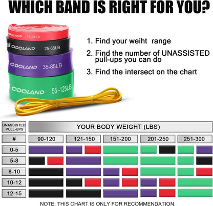 Resistance Band Set 5X verschiedene Zugstärken inkl. Zubehör