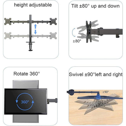 Monitor Halterung 2 Monitore 13-27 Zoll LED/LCD Dual