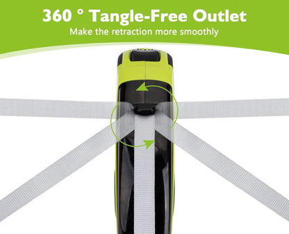 Hundeleine Pecute 5m Rollleine Anti-Rutsch-Griff 360° verlängerter Leine
