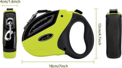 Hundeleine für kleine & große Hunde 5m Anti-Rutsch-Griff Rollleine Joggingleine