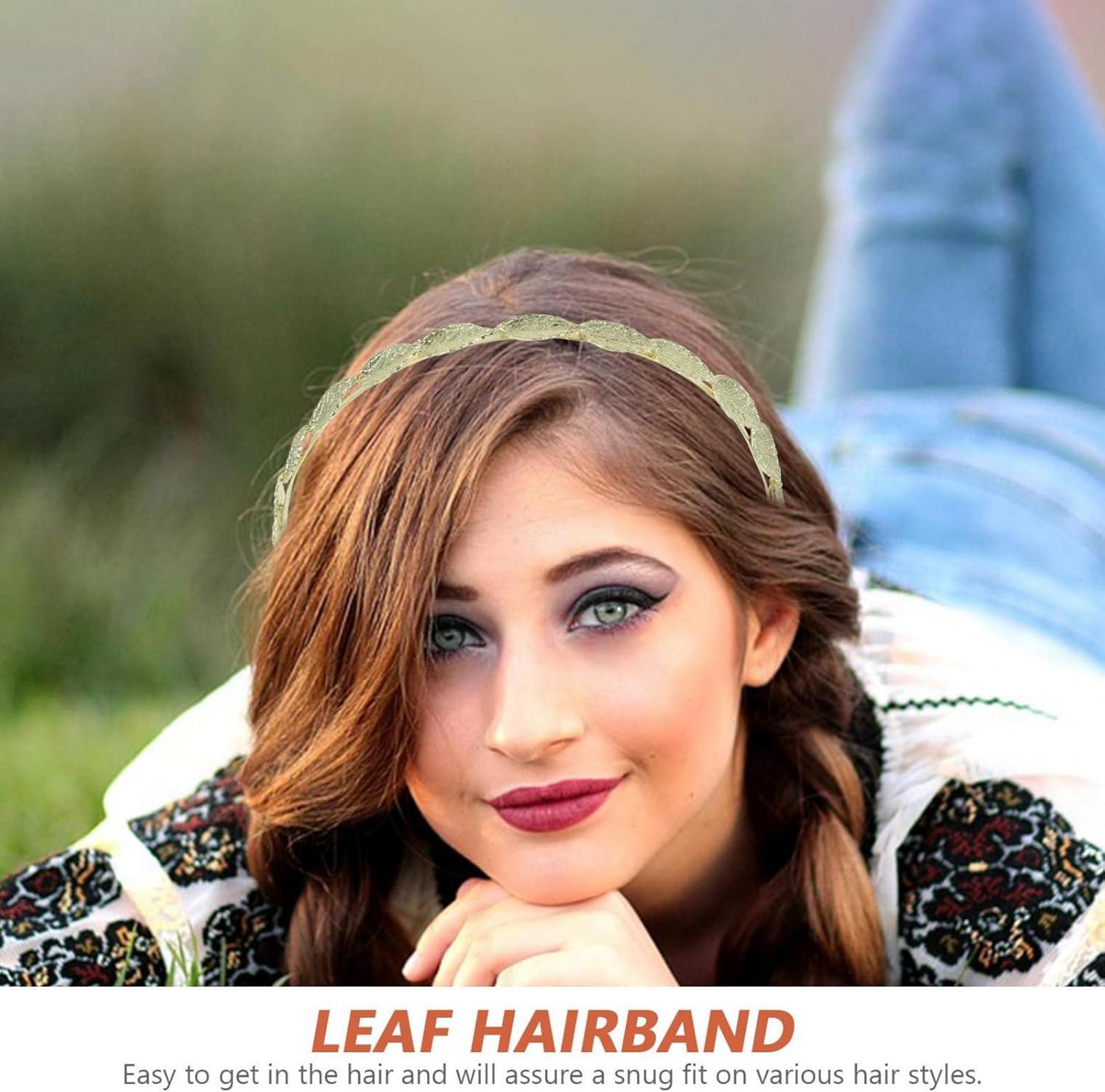 Goldenes Blatt Haarband Stirnband Braut Haarschmuck