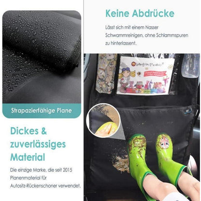 Rückenlehnenschutz Auto Kinder Organizer Wasserdicht Schwarz