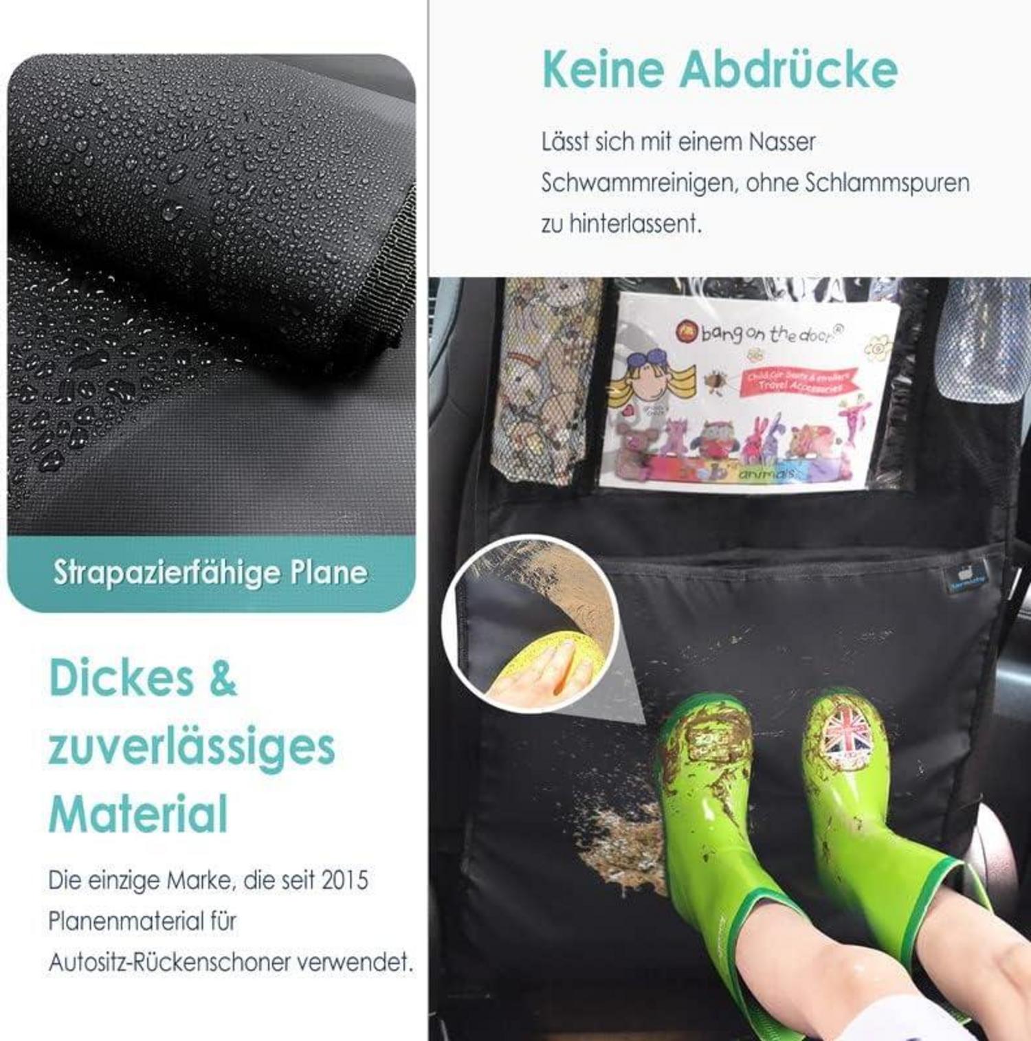 Rückenlehnenschutz Auto Organizer Wasserdicht Schwarz