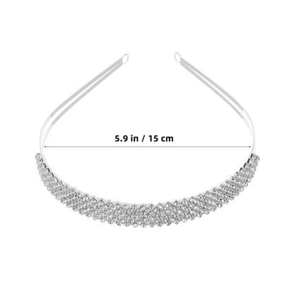 Kristall Diadem Haarband Strass Brautschmuck Haarreif Silber
