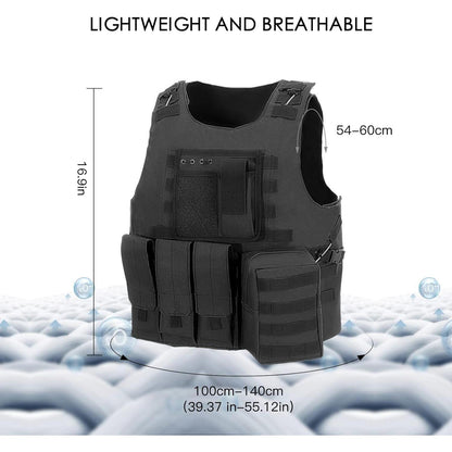 Airsoft Weste Taktische Weste Herren Outdoor mit Taschen