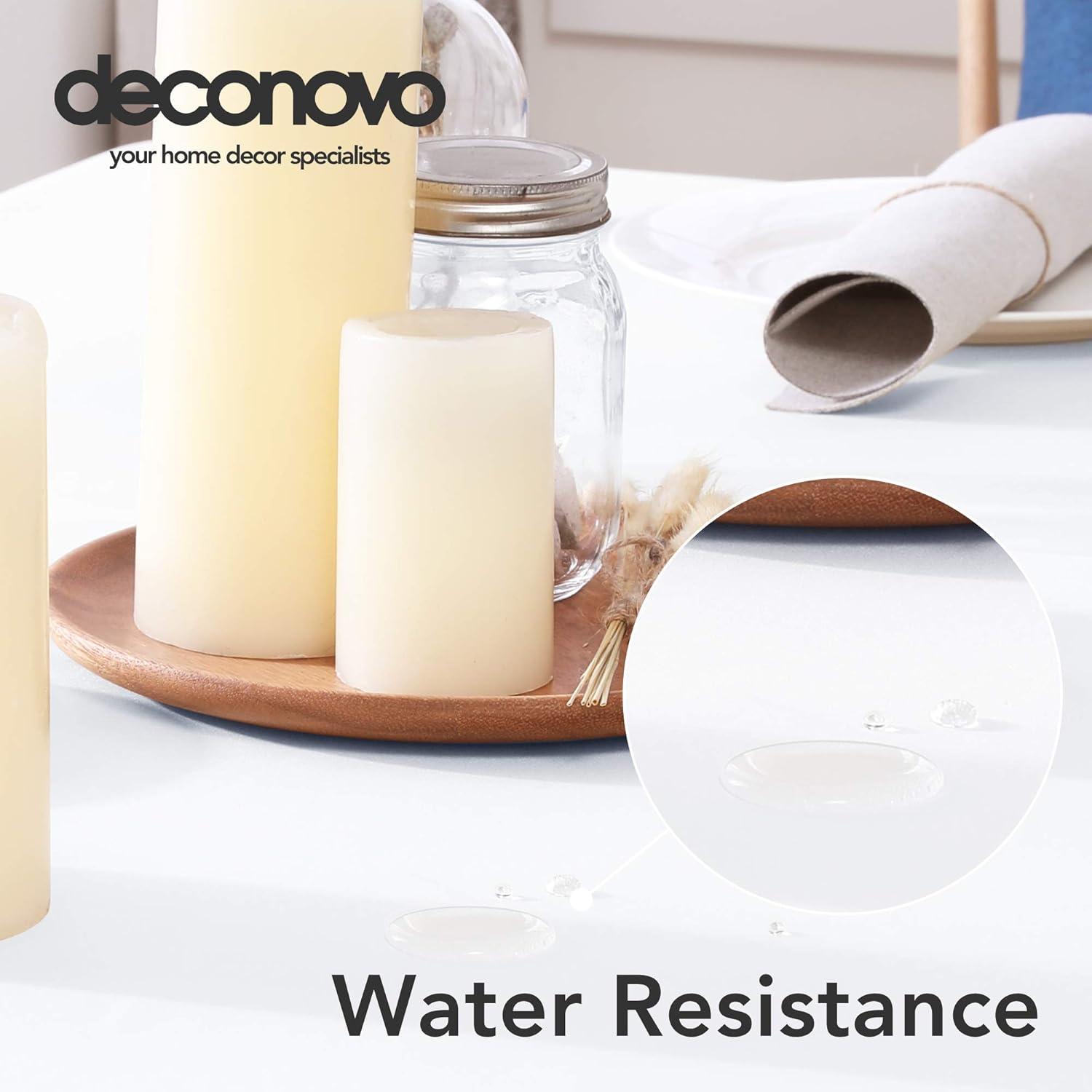 Deconovo Tischtuch Wasserabweisend Lotuseffekt 130x280 cm