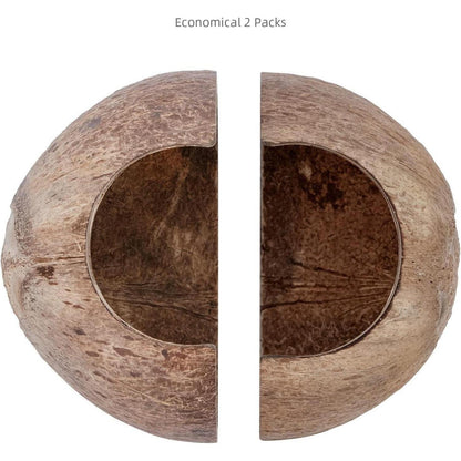 Niteangel 2er Pack Natürliche Kokosnuss Verstecke für