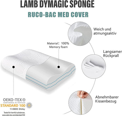 Memory Foam Kissen Höhenverstellbar Nackenstützkissen 2er Pack