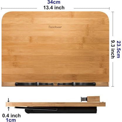 Bambus Buchständer 6 Winkel Faltbar 34x24cm