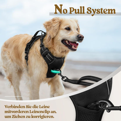 No-Pull Hundegeschirr atmungsaktiv Reflektoren Einstellbar