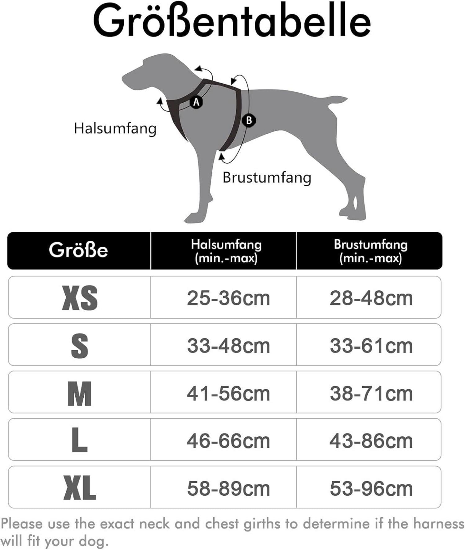 No-Pull Hundegeschirr atmungsaktiv Reflektoren Einstellbar