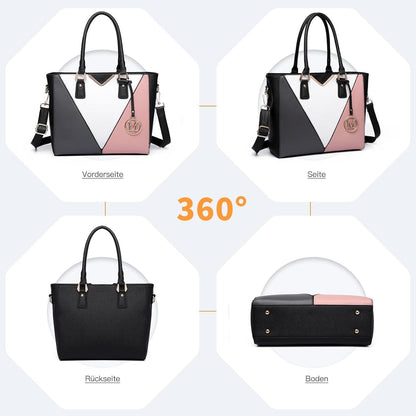Miss Lulu Handtasche Damen V-förmiges Design Nude