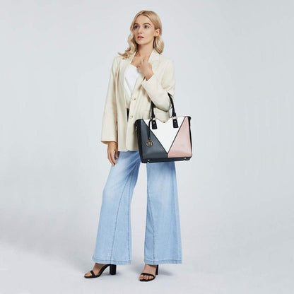 Miss Lulu Handtasche Damen V-förmiges Design Nude