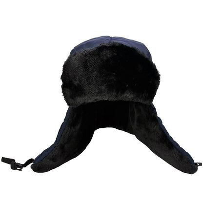 Winter Trapperhut mit Ohrenklappen Marineblau & Schwarz