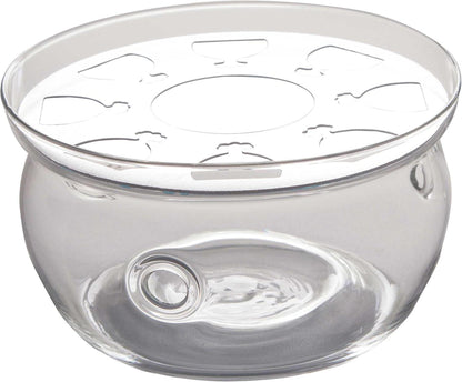 Beddingleer Teekanne aus Glas 600 mL Teebereiter mit 6 Tea Tassen und Wärmer