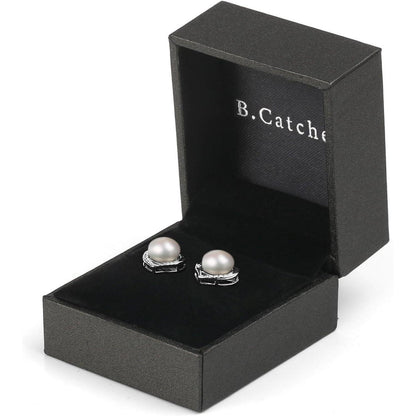 B.Catcher Perlen Ohrringe Damen 925 Sterling Silber