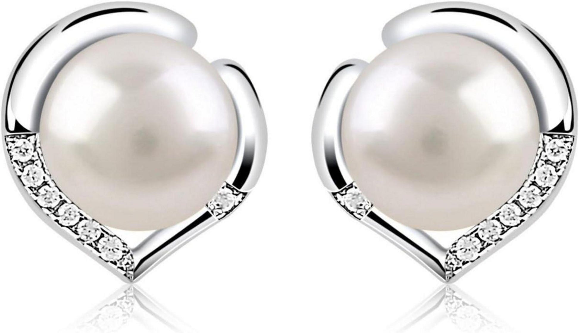 Perlen Ohrringe 925 Sterling Silber Ohrstecker Süßwasserperlen