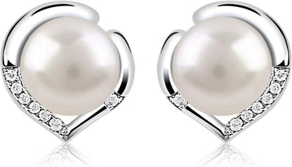 Perlen Ohrringe 925 Sterling Silber Ohrstecker Süßwasserperlen