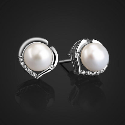 B.Catcher Perlen Ohrringe Damen 925 Sterling Silber