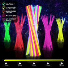Leuchtstäbe Knicklichter 100 Stücke 5 Farben Glowstick Party