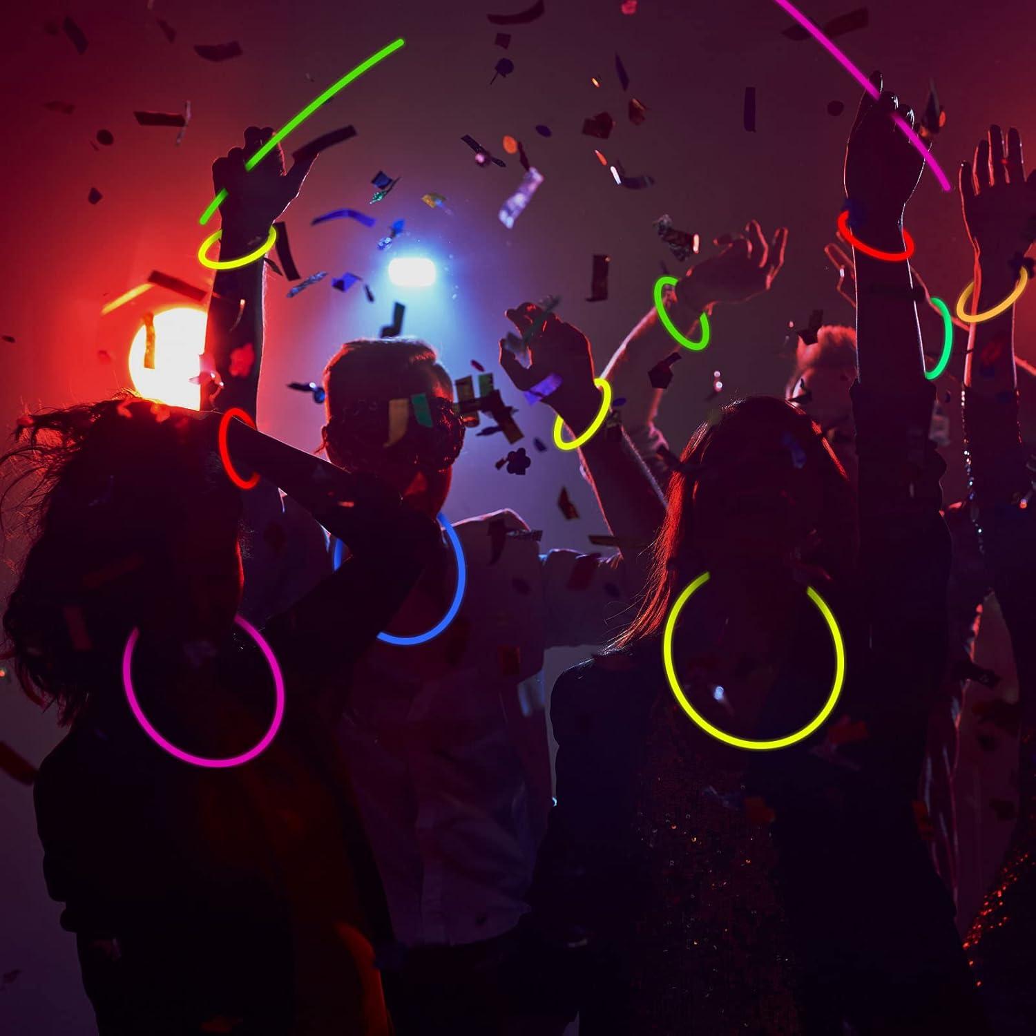 100 Leuchtstäbe Knicklichter Glowstick Kinder Party Neonfarben