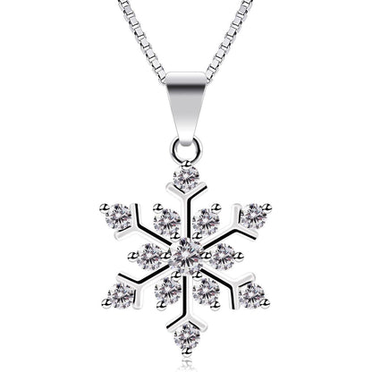 B.Catcher Halskette Schneeflocken Damen 925 Silber Anhänger