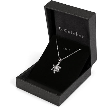 B.Catcher Halskette Schneeflocken Damen 925 Silber Anhänger