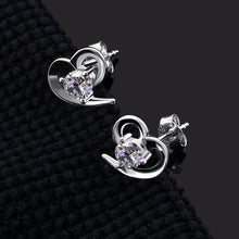 B.Catcher Herz Ohrringe 925 Sterling Silber Ohrstecker 5A