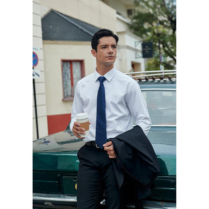 Herren Krawatte Set Navy Blau Extra Lang Karo