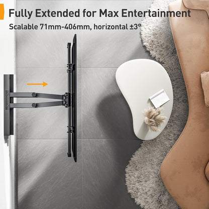 TV Wandhalterung Schwenkbar Neigbar 37-84 Zoll Flach Curved