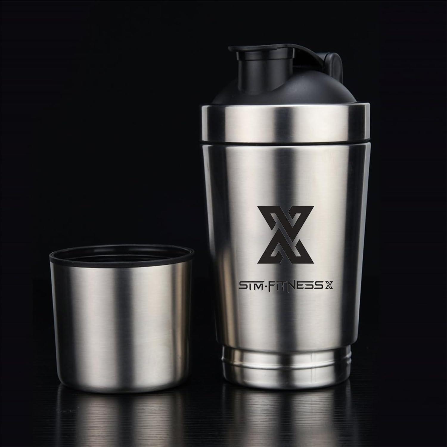 Edelstahl Protein Shaker 700ml 200ml Sport Fitness Eiweiß Shake