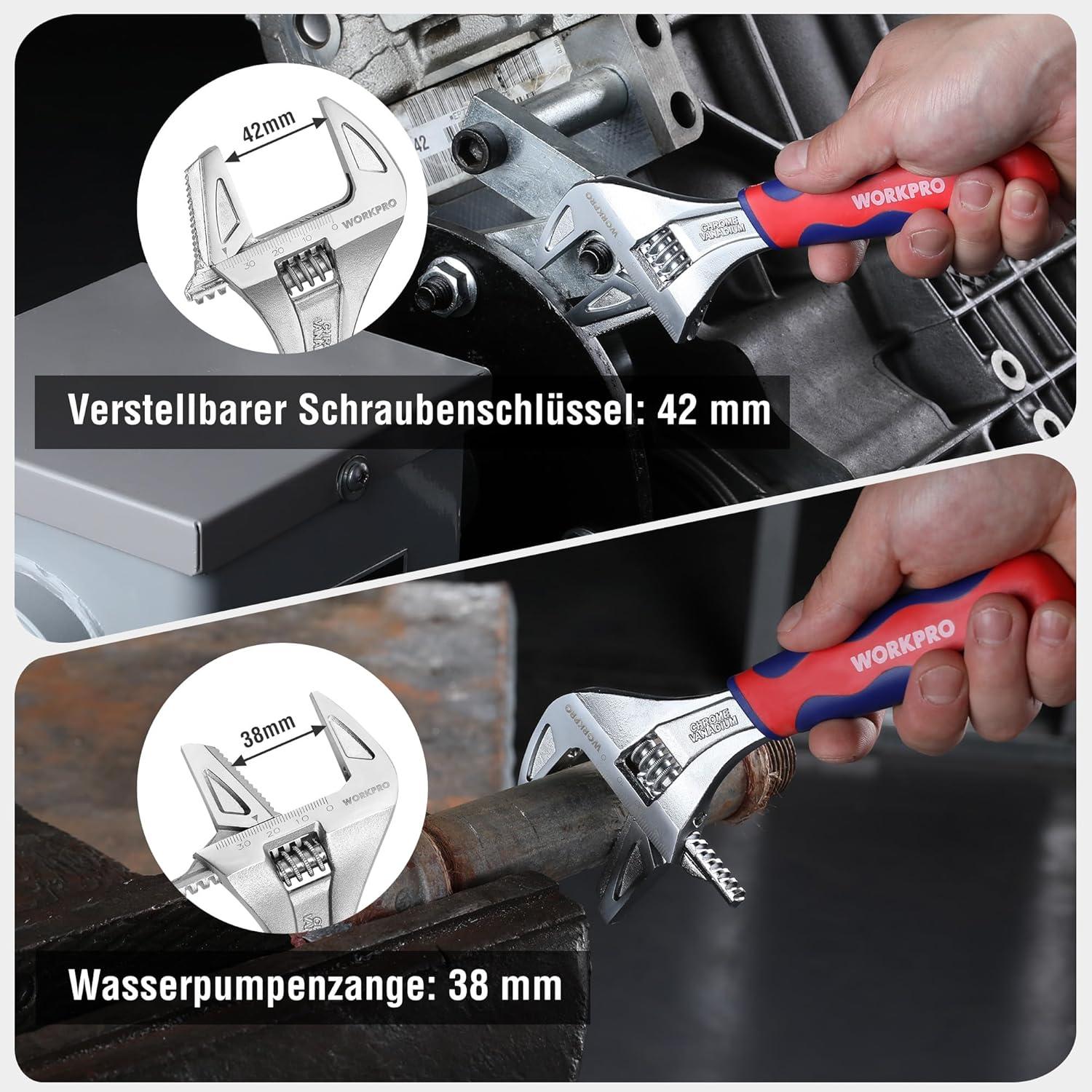 Verstellbarer Schraubenschlüssel Chrom-Vanadium Stahl 200 mm(max 42mm