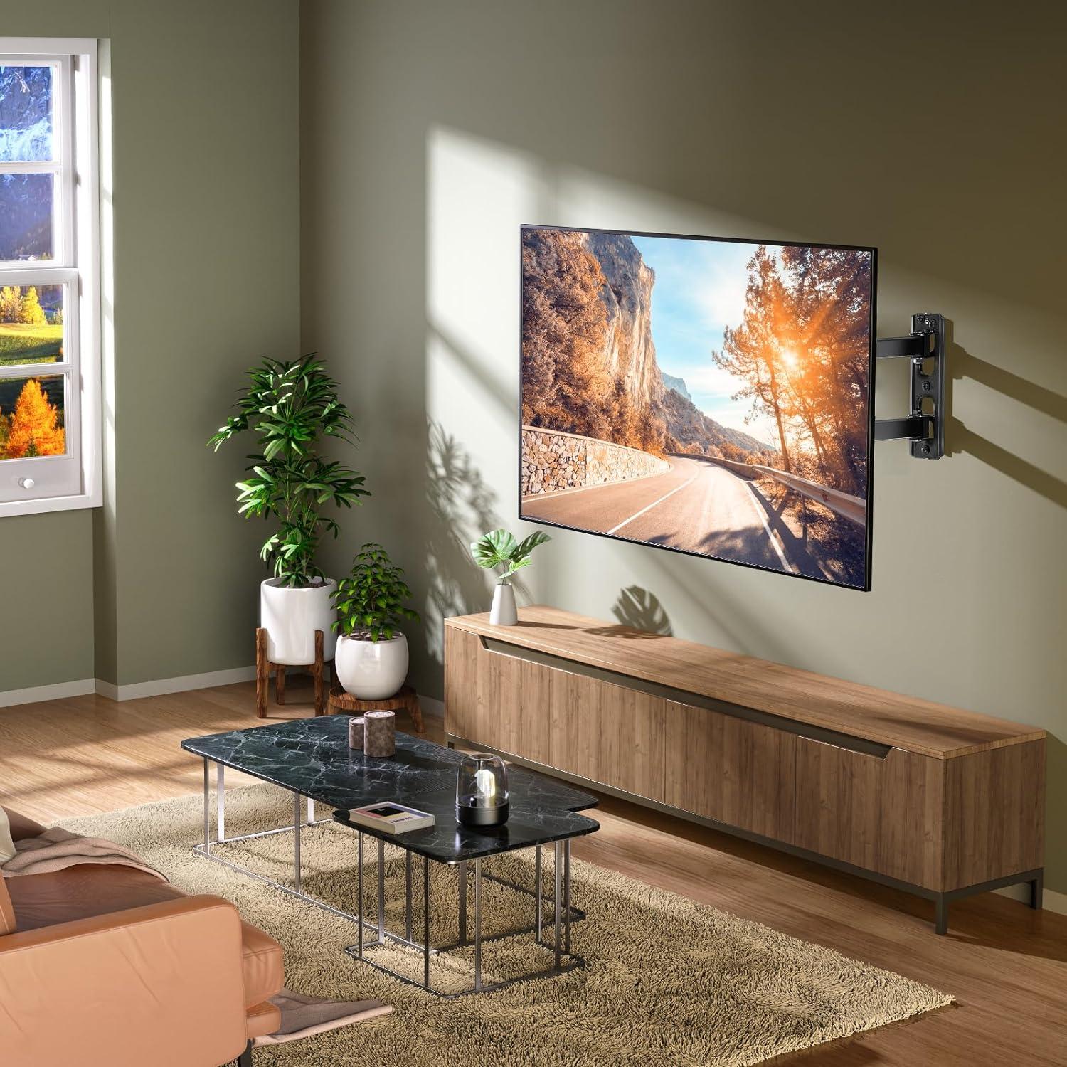 TV Wandhalterung Schwenkbar Neigbar für 26-60 Zoll Fernseher bis 45 kg VESA 400x400mm