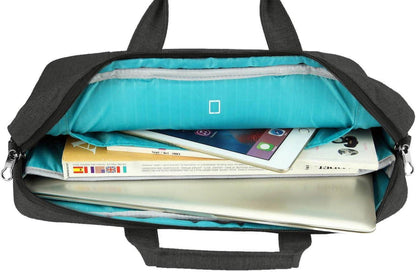 Schwarze Laptop Tasche 15.6 Zoll Wasserabweisend Tablet Schulter