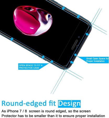 Panzer Schutz Glas iPhone 7 8 2 Stück Screen Protector 9H