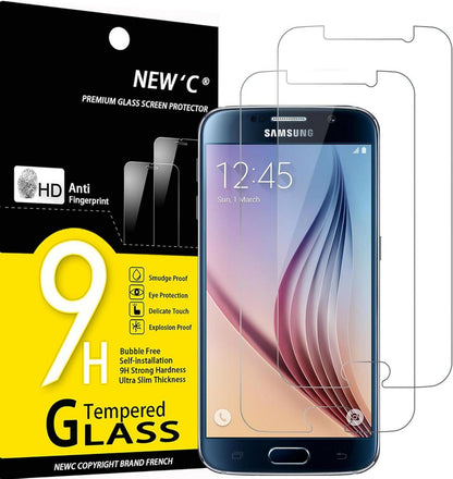 Panzer Schutz Glas Samsung Galaxy S6 2 Stück 9H Härte Ultra-klar