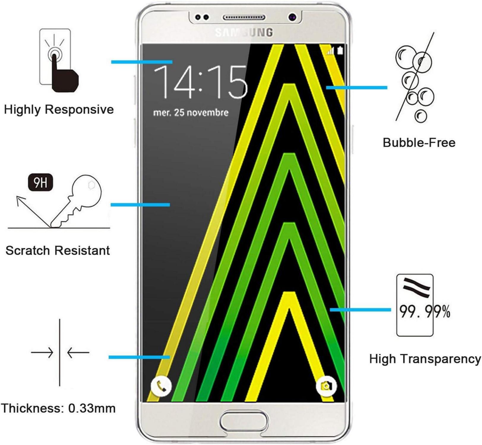 Panzer Schutz Glas für Samsung Galaxy A5 2016 Display 9H
