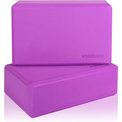 Yoga Blöcke 2er Set 23cm x 15,5cm x 7,8cm Purple EVA Schaumstoff