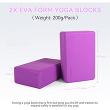 Yoga Blöcke 2er Set 23cm x 15,5cm x 7,8cm Purple EVA Schaumstoff