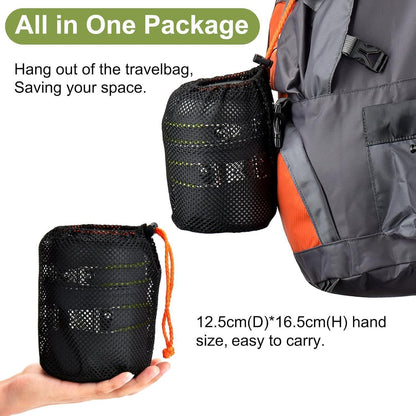 Odoland Camping Geschirr Set 9-teilig Aluminium Outdoor