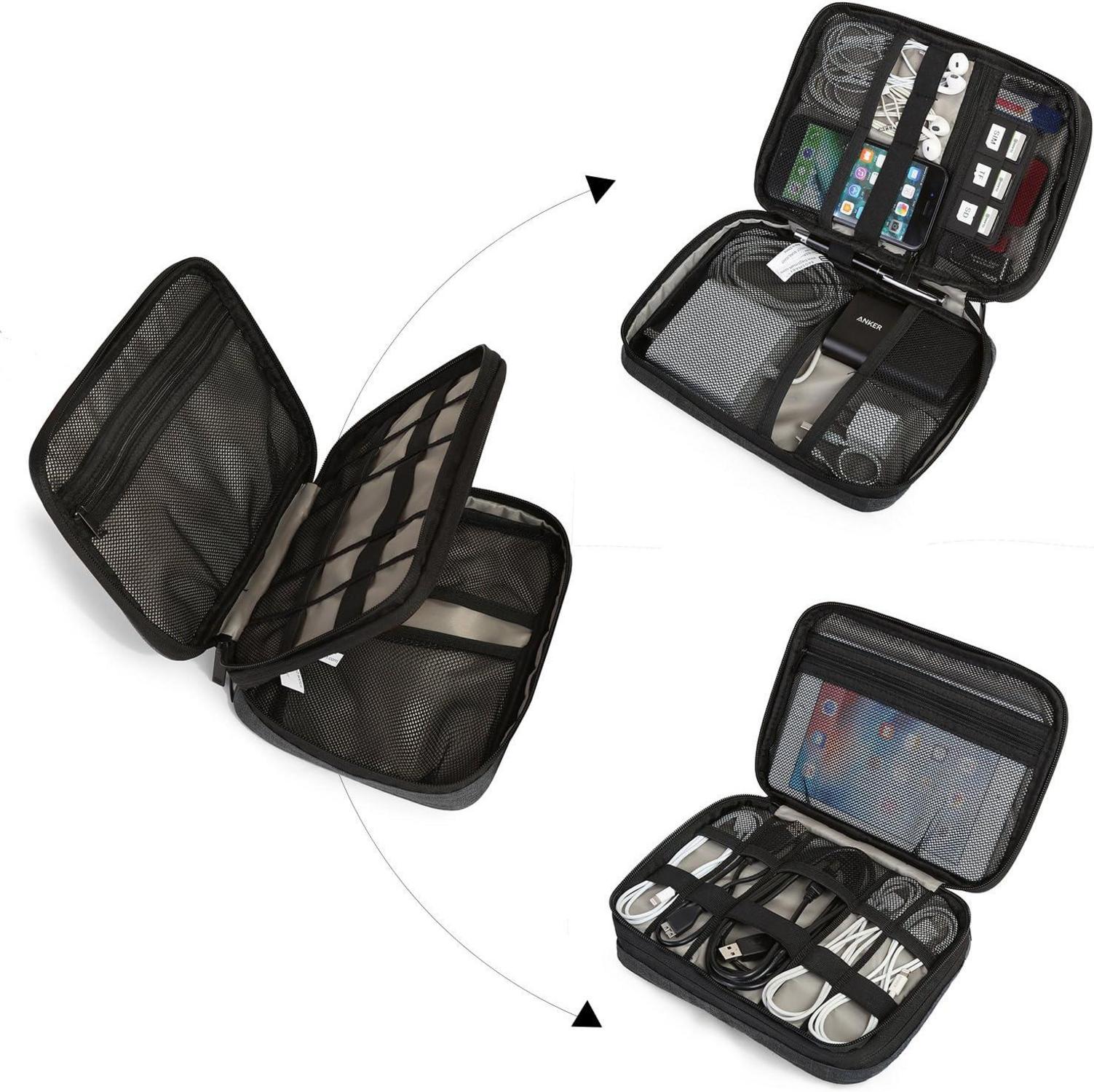 Elektronik Organizer Tasche für iPad Mini und Zubehör in Schwarz