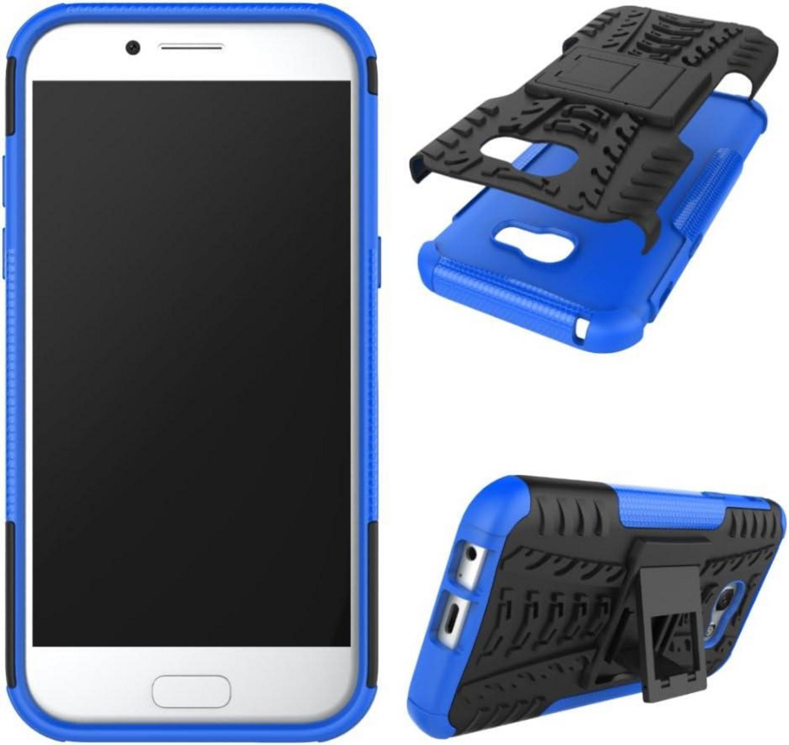 Galaxy A5 2017 Schutzhülle Hybrid-Ständer Blau