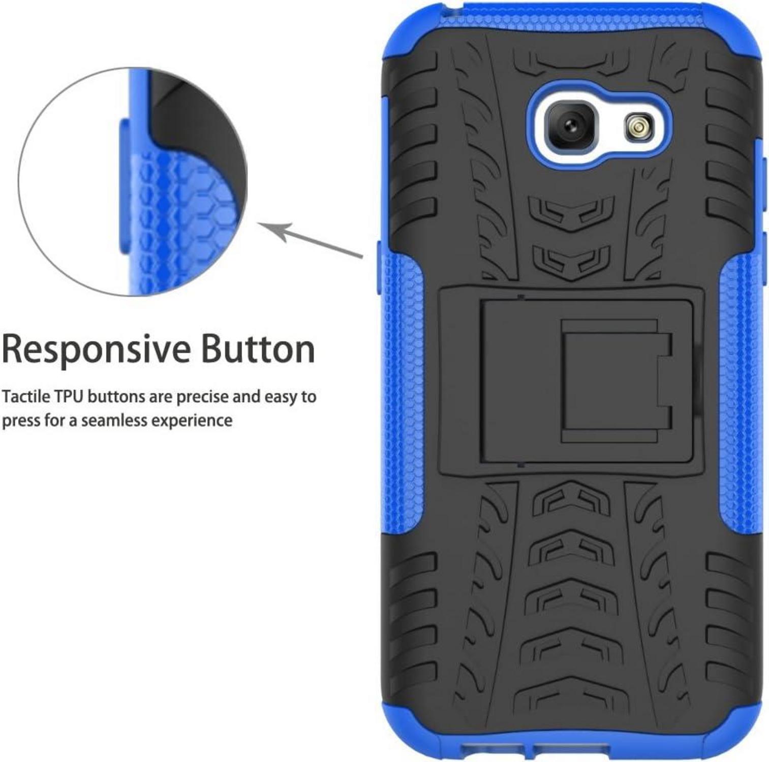 Schutzhülle Samsung Galaxy A5 2017 Blue Hybrid Case Stand Cover