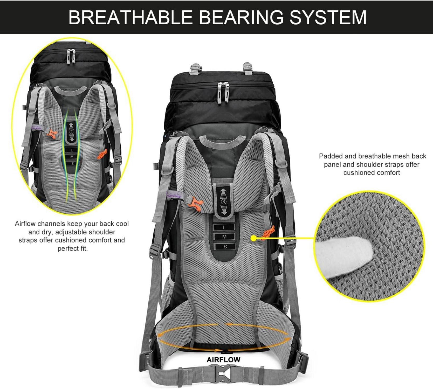 Trekkingrucksack 80L Wanderrucksack Reiserucksack Großer Rucksack