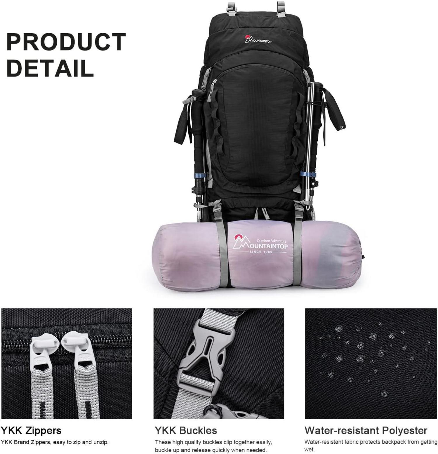 Trekkingrucksack 80L Wanderrucksack Regenschutz Outdoor Camping