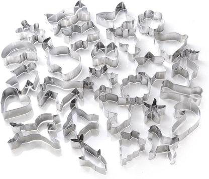 Ausstechformen Set 26-teilig Edelstahl für Keks Plätzchen Weihnachten